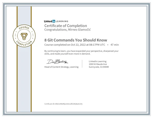 Certificate 8 Git Commands You Should Know