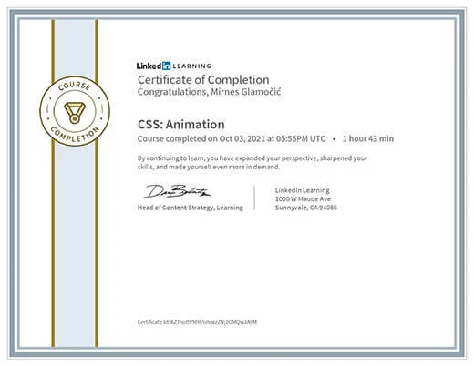 Certificate CSS Animation