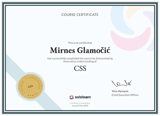 Certificate CSS Tutorial