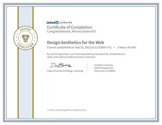 Certificate Design Aesthetics for the Web