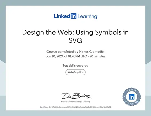 Certificate Design the Web Using Symbols in SVG