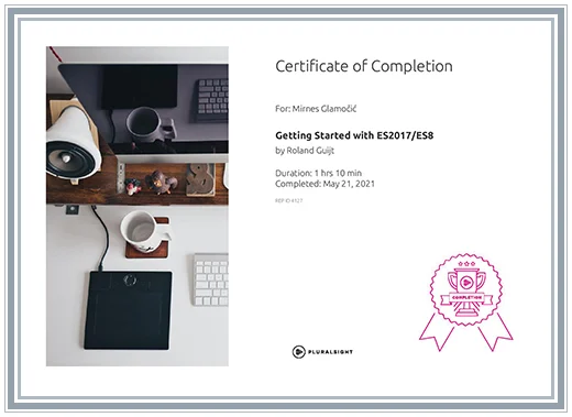 Certificate Getting Started with ES2017 ES8