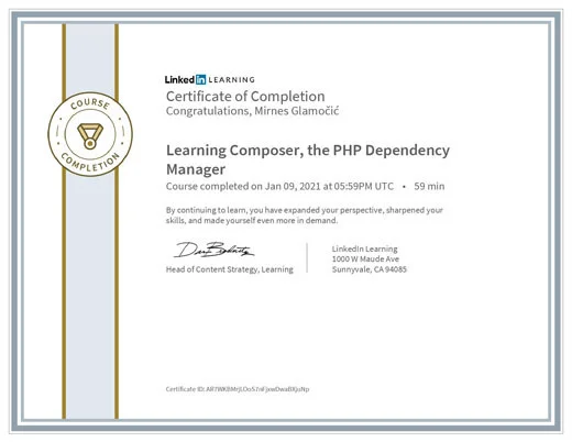Certificate Learning Composer the PHP Dependency Manager