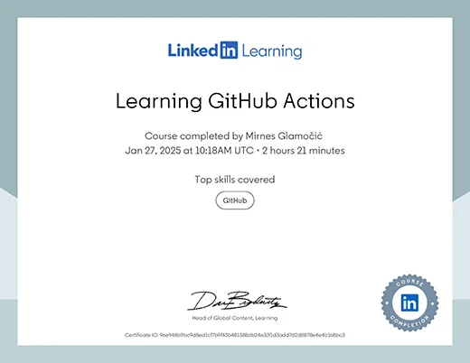 Certificate Learning GitHub Actions