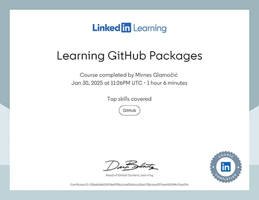 Certificate Learning GitHub Packages