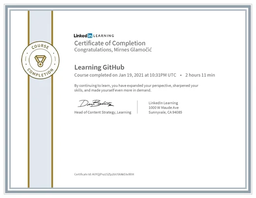 Certificate Learning GitHub
