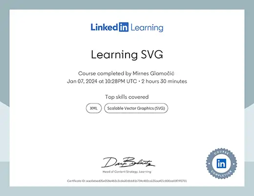 Certificate Learning SVG