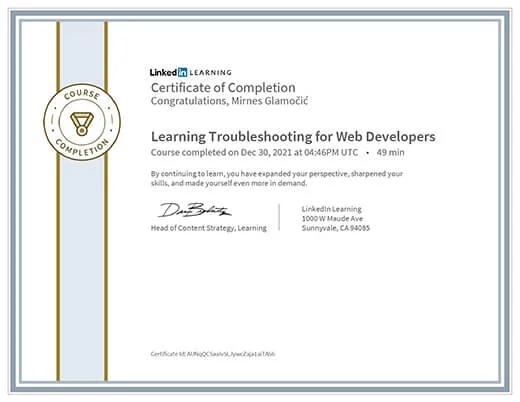Certificate Learning Troubleshooting for Web Developers