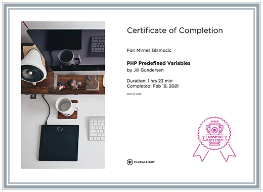 Certificate PHP predefined variables