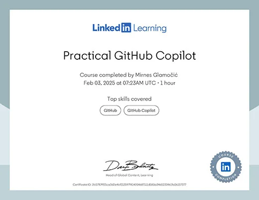 Certificate Practical GitHub Copilot