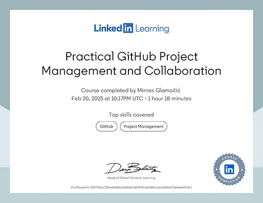 Certificate Practical GitHub Project Management and Collaboration