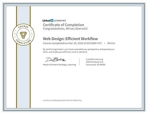 Certificate Web Design Efficient Workflow
