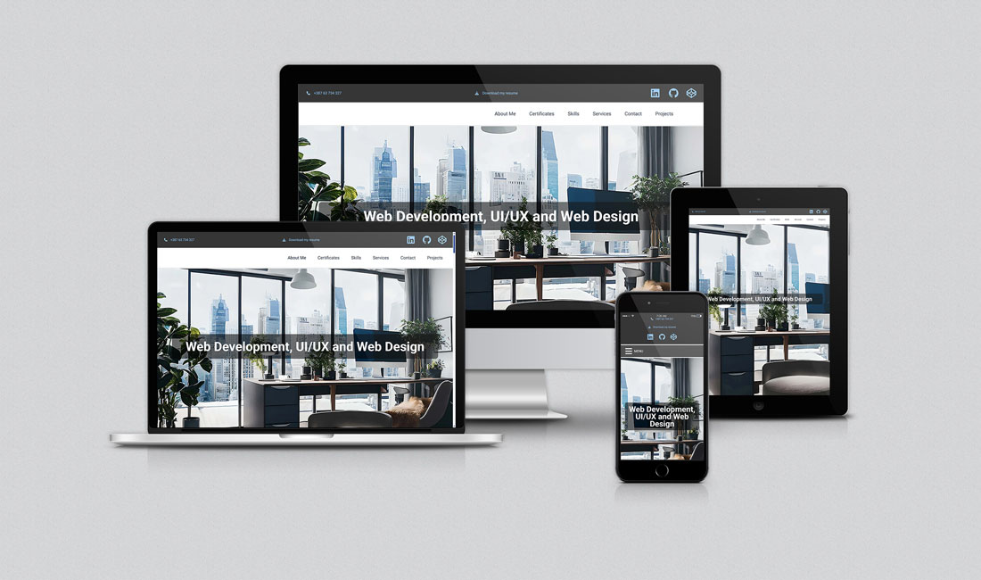 Personal Portfolio Website – mirnesglamocic.com